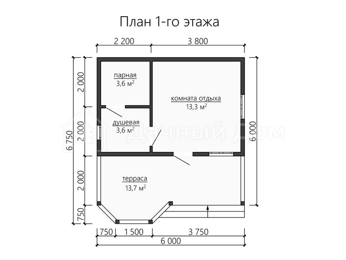 Баня из бруса ББ005