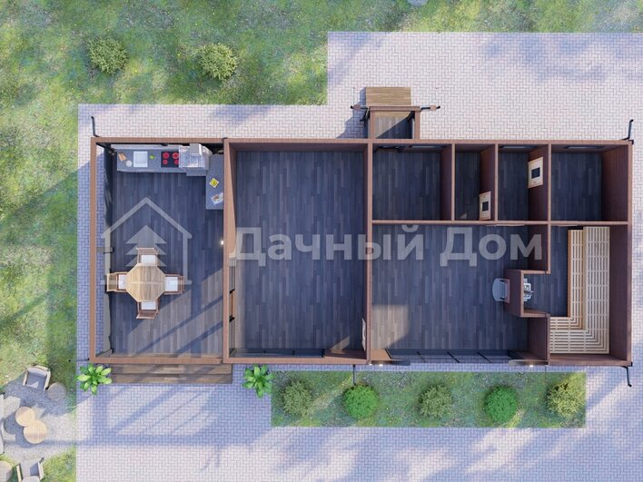 Баня из бруса ББ061