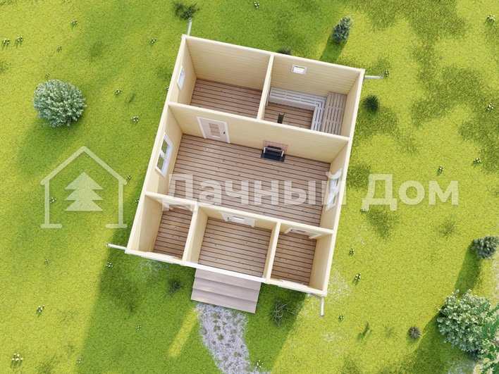Баня из бруса ББ051