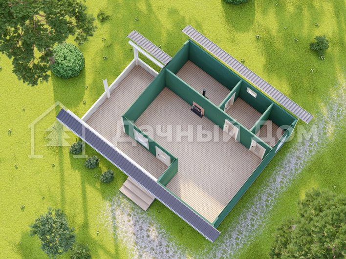 Каркасная баня БК032