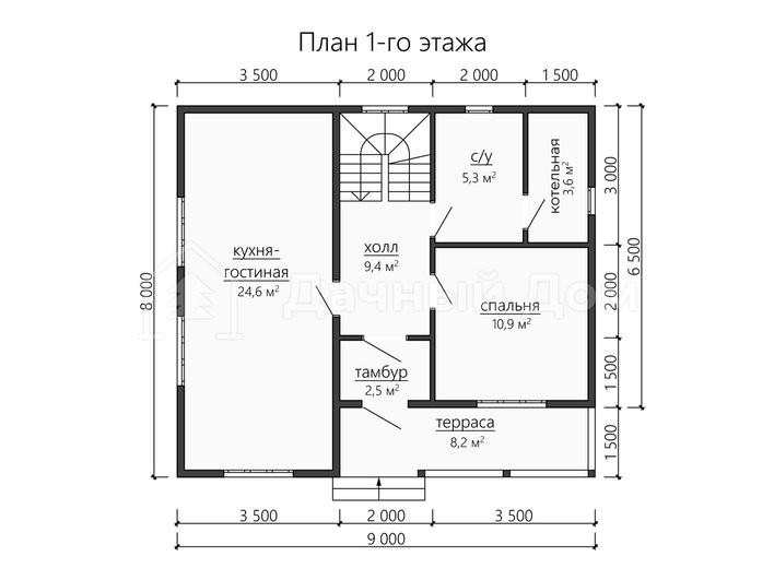 Дом из бруса ДБ019
