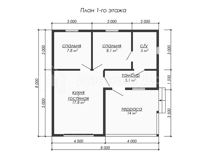 Дом из бруса ДБ053