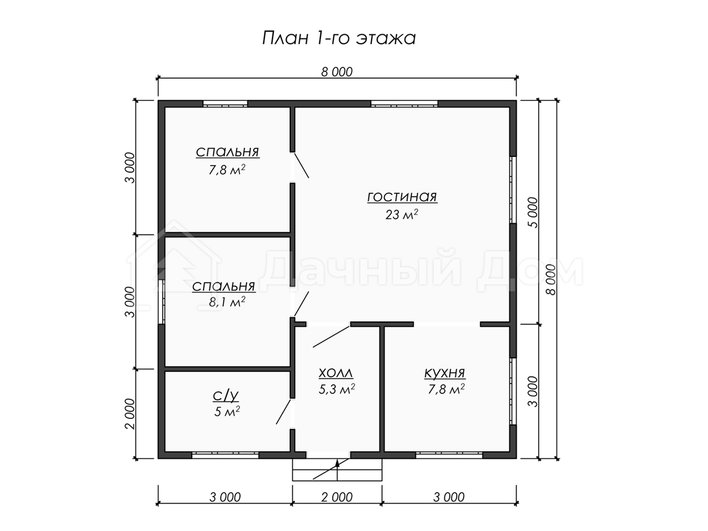 Дом из бруса ДБ054