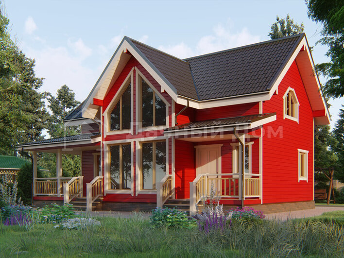 Каркасный дом ДК015