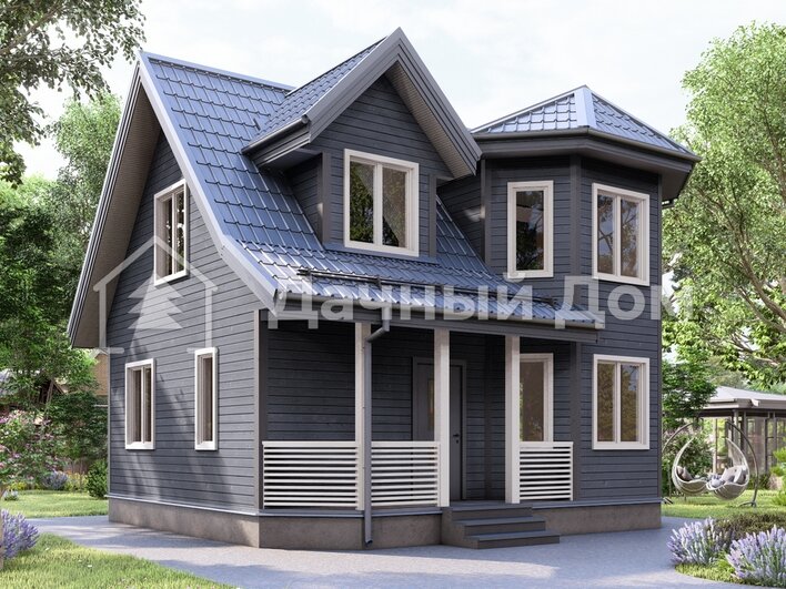 Каркасный дом 8х7 ДК034