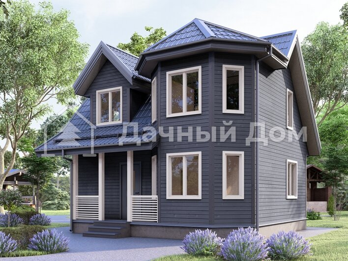 Каркасный дом 8х7 ДК034