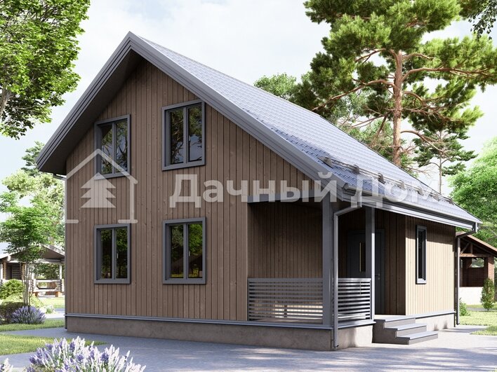 Каркасный дом 8х8 ДК035