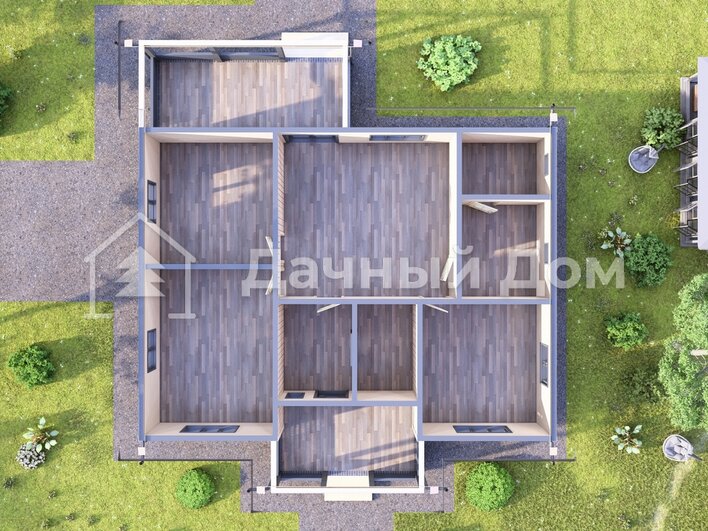 Каркасный дом 13х12 ДК038