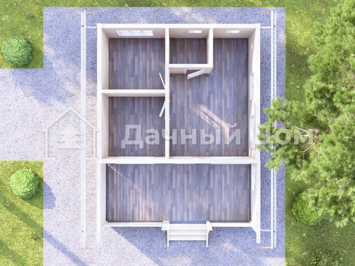 Каркасный дом 9х8 ДК063