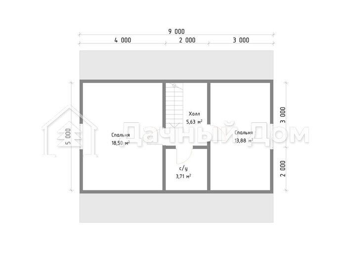 Каркасный дом 9х7 ДК064
