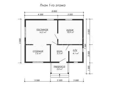 Каркасный дом 8х6 для постоянного проживания в Новгородской области